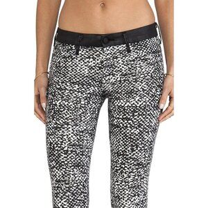 Mother THE LOOKER Reptile Print Black Skinny Faux Leather Jegging Pant Sz 27